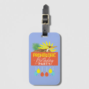 Pterodactyl Prehistoric Birthday Party Luggage Tag
