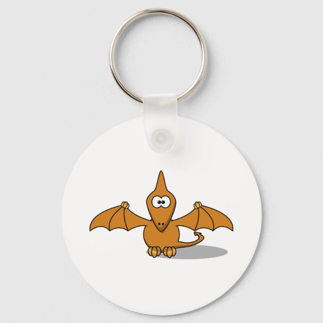 Pterodactyl Toony Art Key Ring (Front)