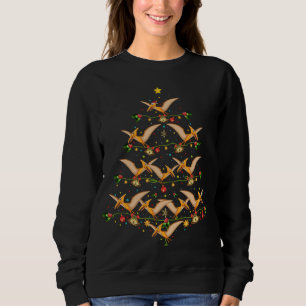 Pterodactyl Xmas Tree Gift Santa Hat Pterodactyl C Sweatshirt