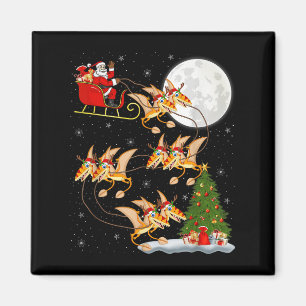 Pterodactyls Dinosaur Bird Santa Sleigh Flying Chr Magnet