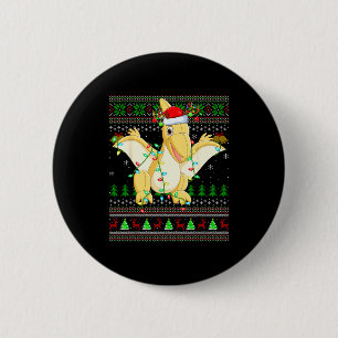 Pterodactyls Dinosaur Bird Ugly Christmas Sweaters 6 Cm Round Badge