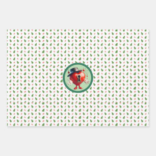 PThis elegant and seaapier cadeau à plat, lot de 3 Wrapping Paper Sheet