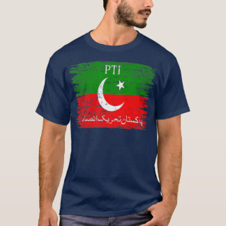 PTI Flag Imran Khan Pakistan Flag Pakistani Pride T-Shirt