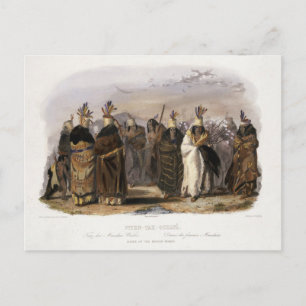Ptihn-Tak-Ochata, Dance of the Mandan Women, plate Postcard