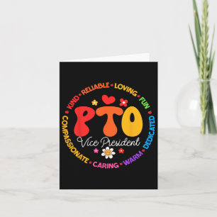 Pto Vice President Back To School Matching Parent  Card