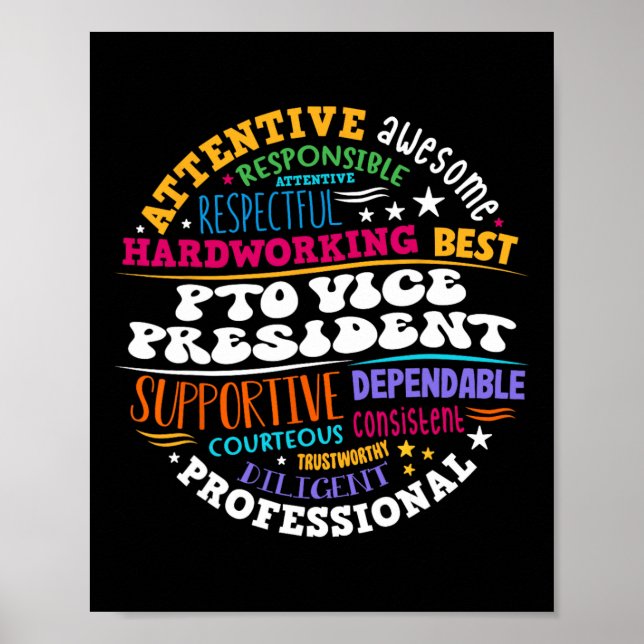 Pto Vice President Back To School Matching Parent  Poster (Front)