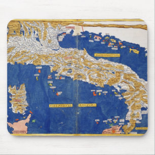Ptolemaic Map of Italy, 1482 (coloured litho) Mouse Pad