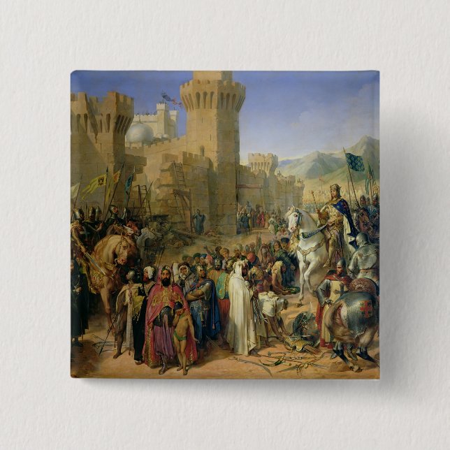 Ptolemais given to Philip Augustus 15 Cm Square Badge (Front)