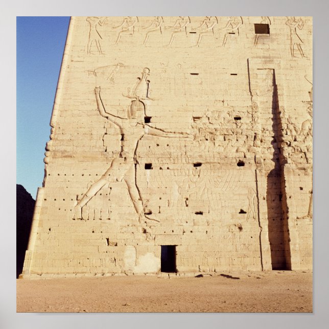 Ptolemy XII  smiting his enemies Poster (Front)