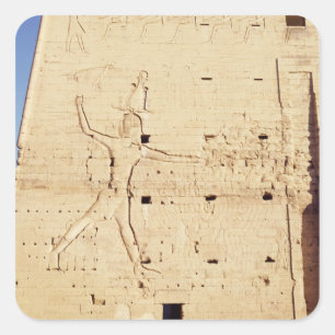 Ptolemy XII smiting his enemies Square Sticker