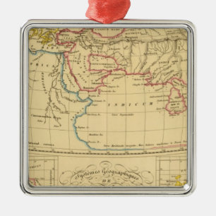 Ptolemy's Geography Metal Ornament
