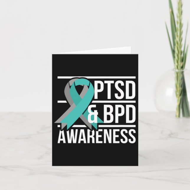 Ptsd And Bpd Awareness  Card (Front)
