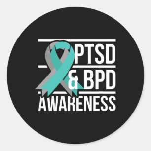 Ptsd And Bpd Awareness Classic Round Sticker