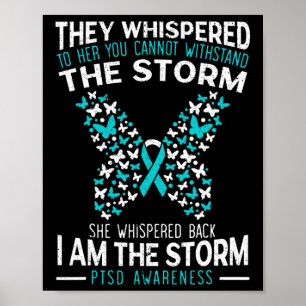 Ptsd Awareness Butterfly Posttraumatic Stress Diso Poster