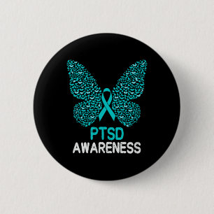 Ptsd Awareness Butterfly Supporters Mental Health  6 Cm Round Badge