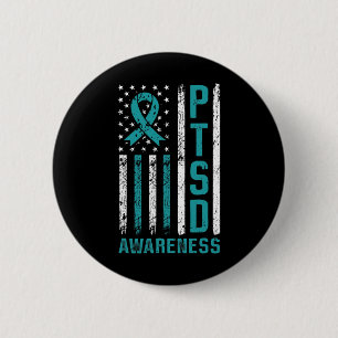 Ptsd Awareness Flag Post Traumatic Stress Disorder 6 Cm Round Badge