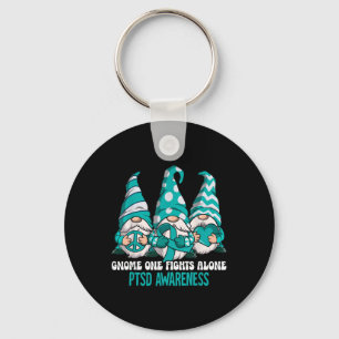 Ptsd Awareness Gifts Uni-adults Black Cartoon Smal Key Ring