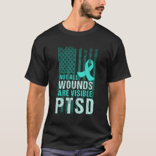 Ptsd Awareness I Wear Teal Support The Troops T-Shirt
