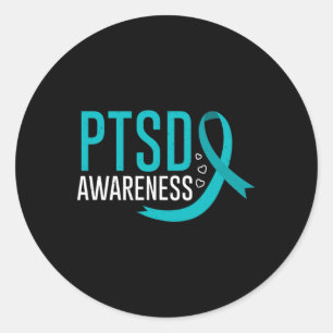 Ptsd Awareness Mental Health Post Traumatic Stress Classic Round Sticker