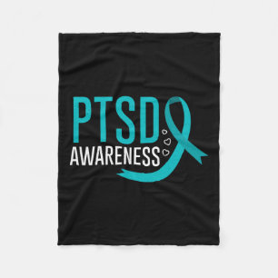 Ptsd Awareness Mental Health Post Traumatic Stress Fleece Blanket