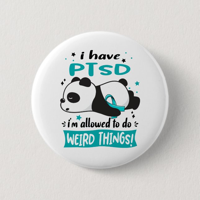 PTSD Awareness Month Ribbon Gifts 6 Cm Round Badge (Front)