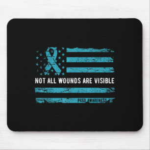 Ptsd Awareness Not Wounds Are Visible For Veteran Mouse Pad