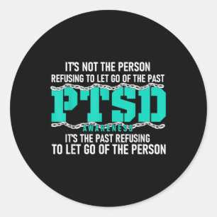 Ptsd Awareness Ptsd Awareness Teal Ribbon  Classic Round Sticker