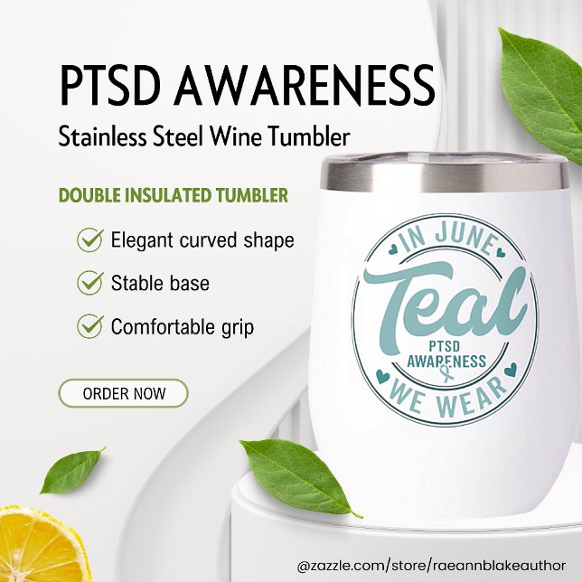 PTSD AWARENESS Stainless Steel Wine Tumbler (Creator Uploaded)