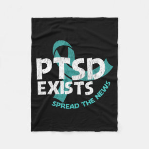 Ptsd Exists Spread The News - Support Ptsd Fleece Blanket