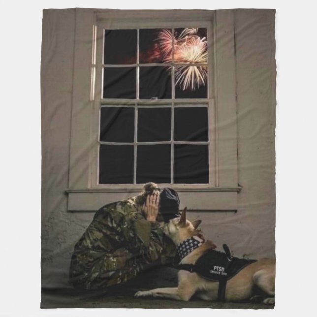PTSD FLEECE BLANKET (Front)