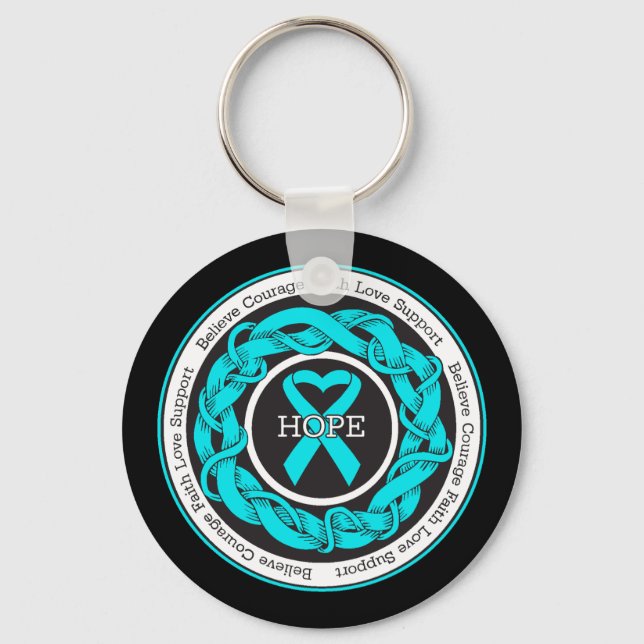 PTSD Hope Intertwined Ribbon Key Ring (Front)