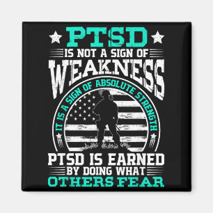 Ptsd Mental Health Awareness Veteran Trauma Magnet