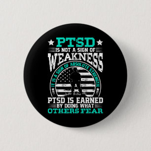 Ptsd Mental Health Awareness Veteran Trauma Surviv 6 Cm Round Badge