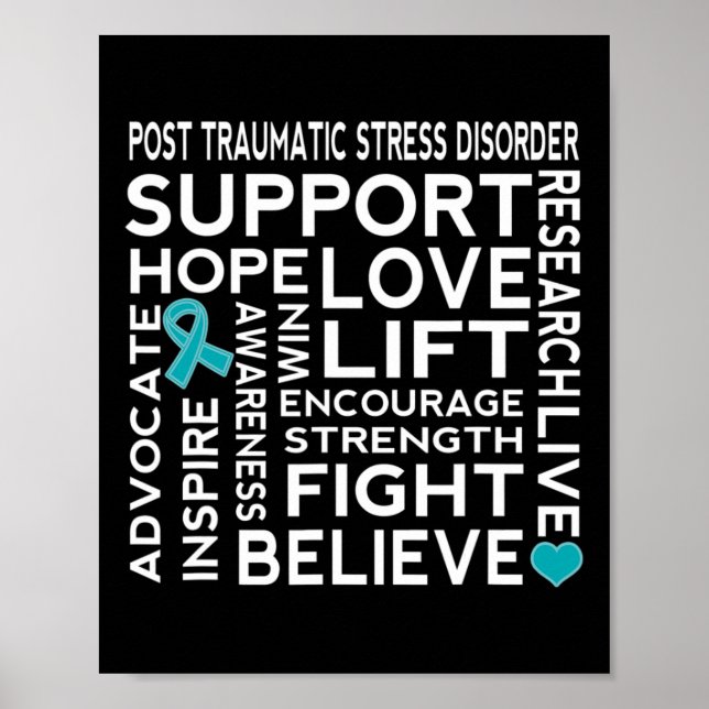 Ptsd Post Traumatic Stress Disorder Awareness 2  Poster (Front)