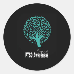 Ptsd Post Traumatic Stress Disorder Awareness Gift Classic Round Sticker