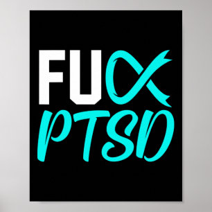 Ptsd Post Traumatic Stress Disorder Awareness Ribb Poster