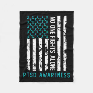 Ptsd Post Traumatic Stress Disorder Awareness Supp Fleece Blanket