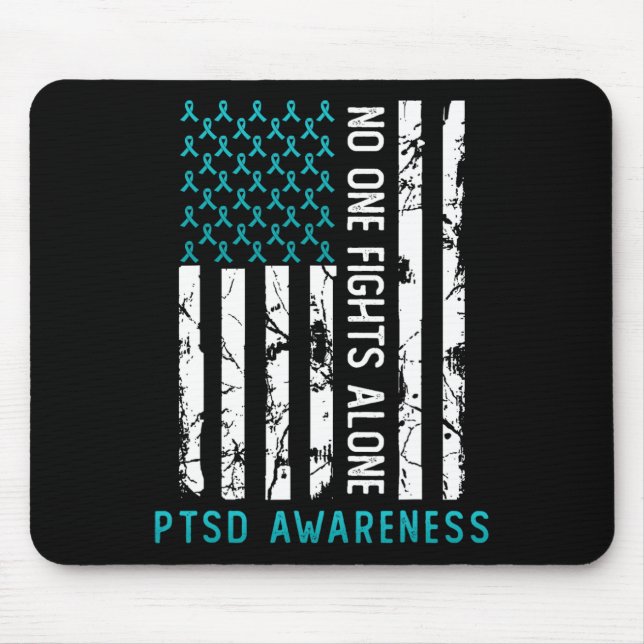 Ptsd Post Traumatic Stress Disorder Awareness Supp Mouse Pad (Front)