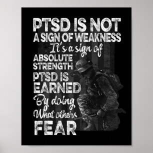 Ptsd Post-traumatic Stress Disorder Strength Aware Poster
