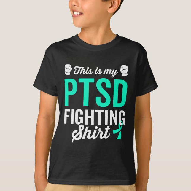Ptsd Stress Warrior Survivor Awareness Get Well Re T-Shirt (Front)