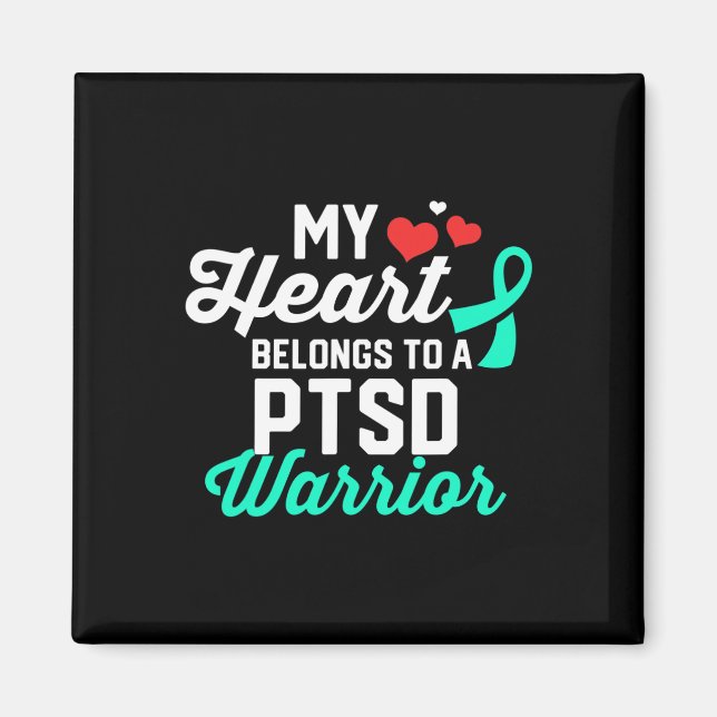 Ptsd Stress Warrior Survivor Support Awareness Rec Magnet (Front)