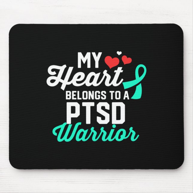 Ptsd Stress Warrior Survivor Support Awareness Rec Mouse Pad (Front)