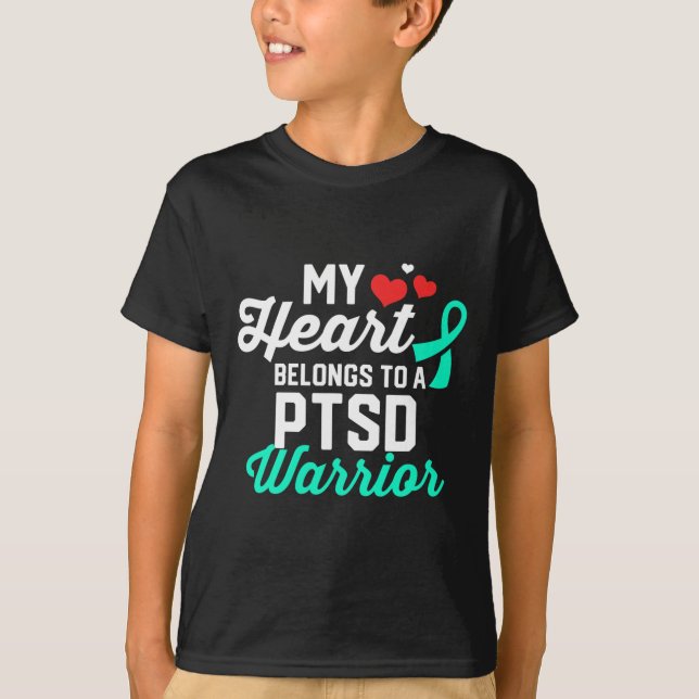 Ptsd Stress Warrior Survivor Support Awareness Rec T-Shirt (Front)