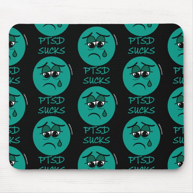 PTSD SUCKS MOUSE PAD (Front)