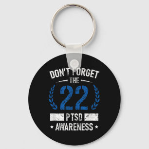 Ptsd Suicide Awareness American Veteran Soldier 22 Key Ring