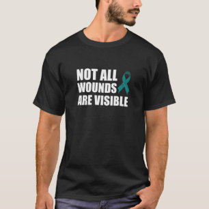 PTSD Support Teal Ribbon T-Shirt