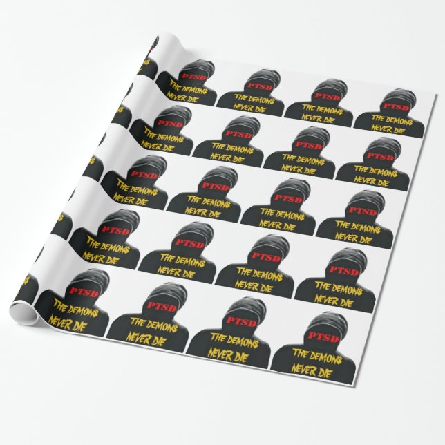 PTSD: THE DEMONS NEVER DIE WRAPPING PAPER (Unrolled)
