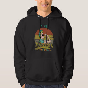 PTSD Warrior Unbreakable Awareness Vintage Hoodie