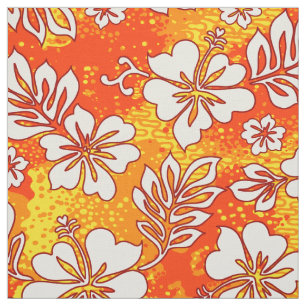 Pua Aloha Hawaiian Heart Shaped Hibiscus Fabric