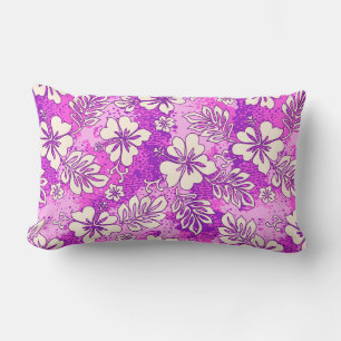 Pua Aloha Hawaiian Heart Shaped Hibiscus Lumbar Cushion